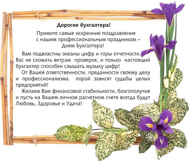 официальное поздравление с днем бухгалтера